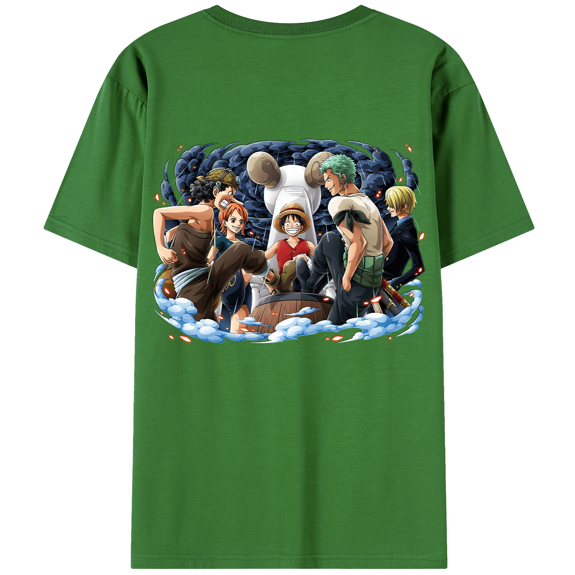 ワンピース モンキー・D・ルフィ ONE PIECE Monkey D. Luffy レディース半袖Tシャツ(バックプリント)